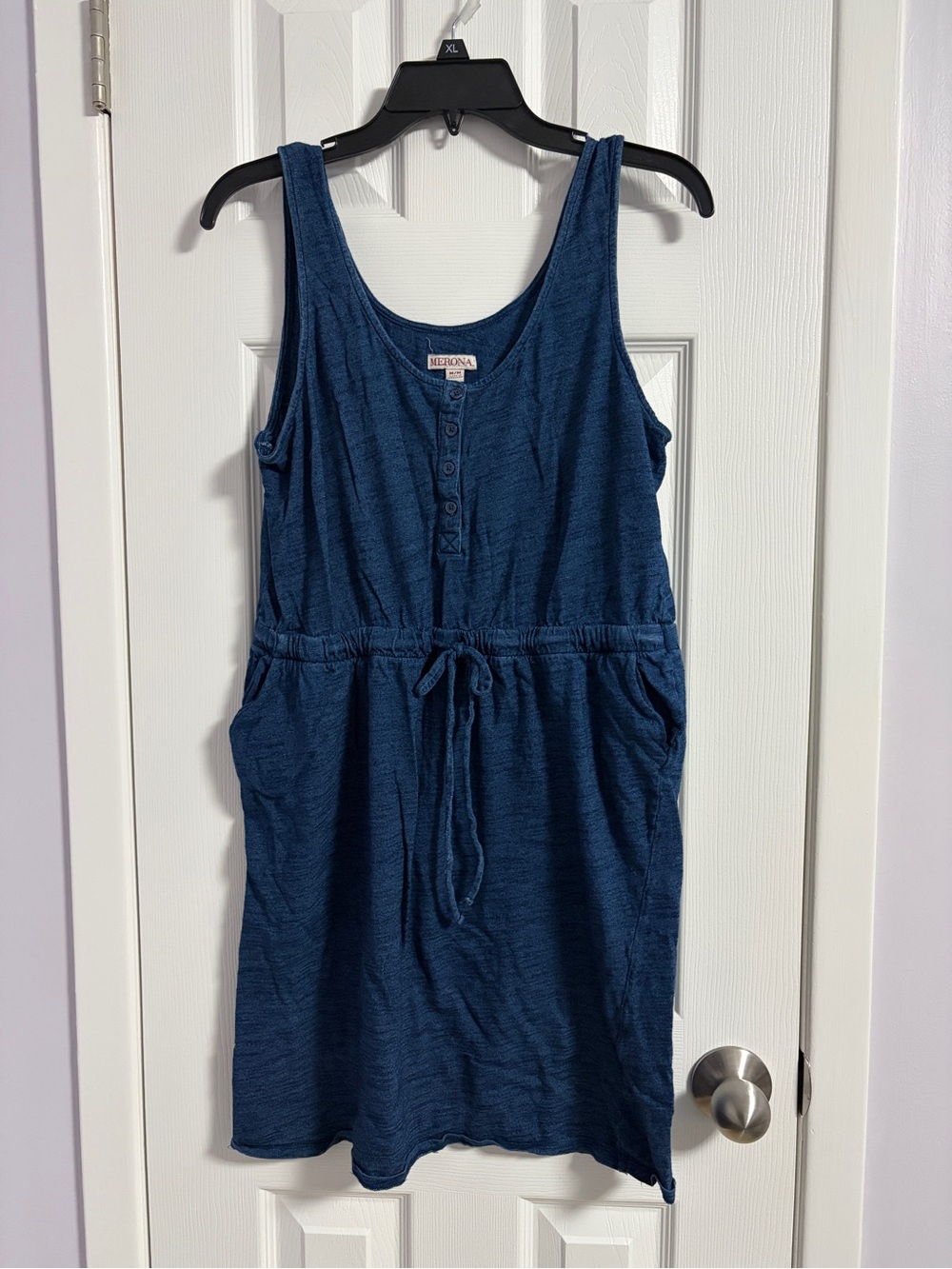 Merona Navy Blue Sleeveless Drawstring Tunic Dress